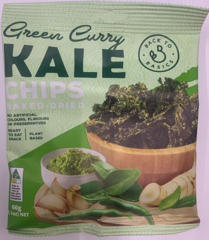 Back to basics green curry kale chips