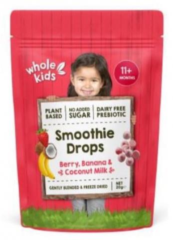 Whole Kids Smoothie Drops Berry, Banana and Coconut Milk 20g